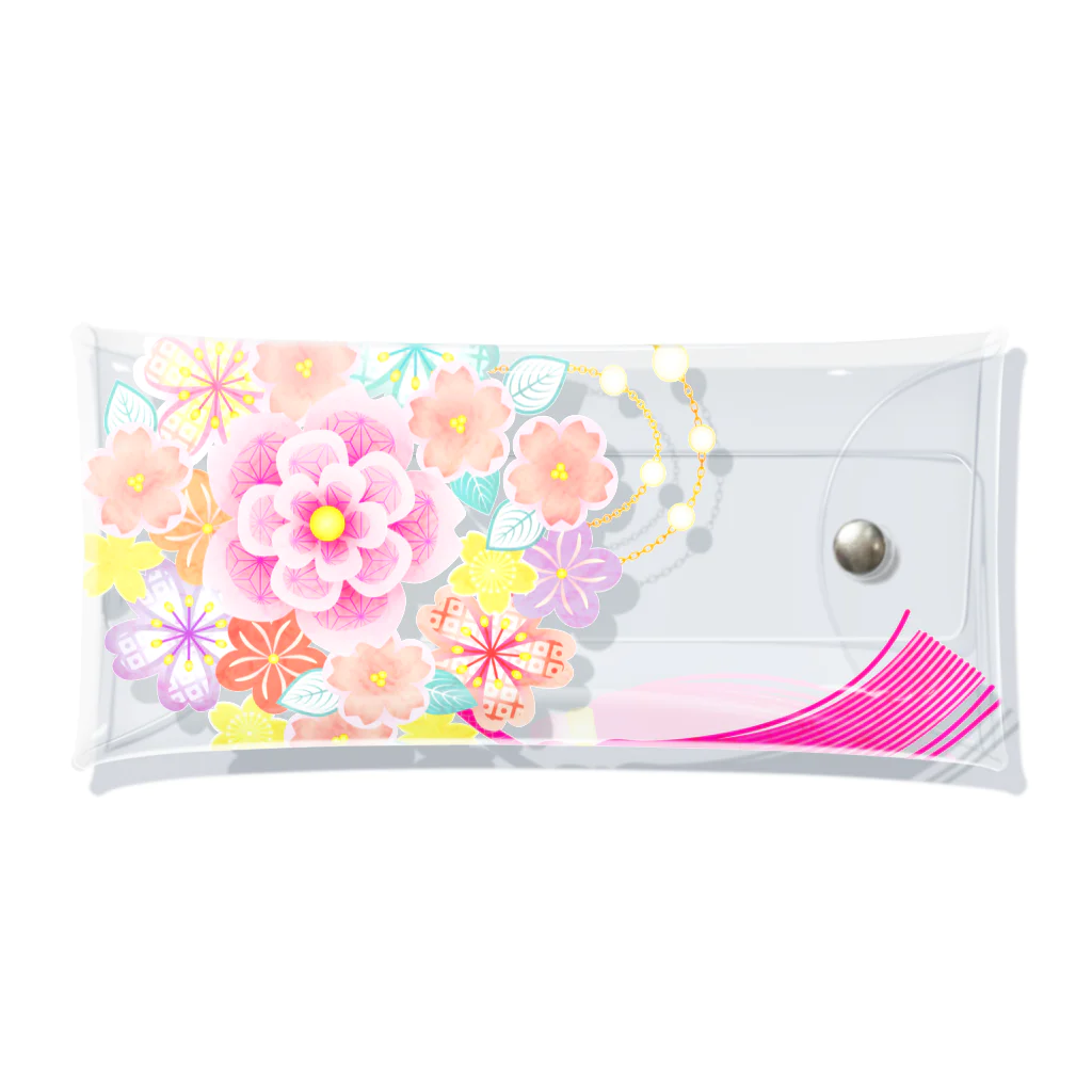 和の色彩 -wa_no_iroiro-の花かんざし02 Clear Multipurpose Case