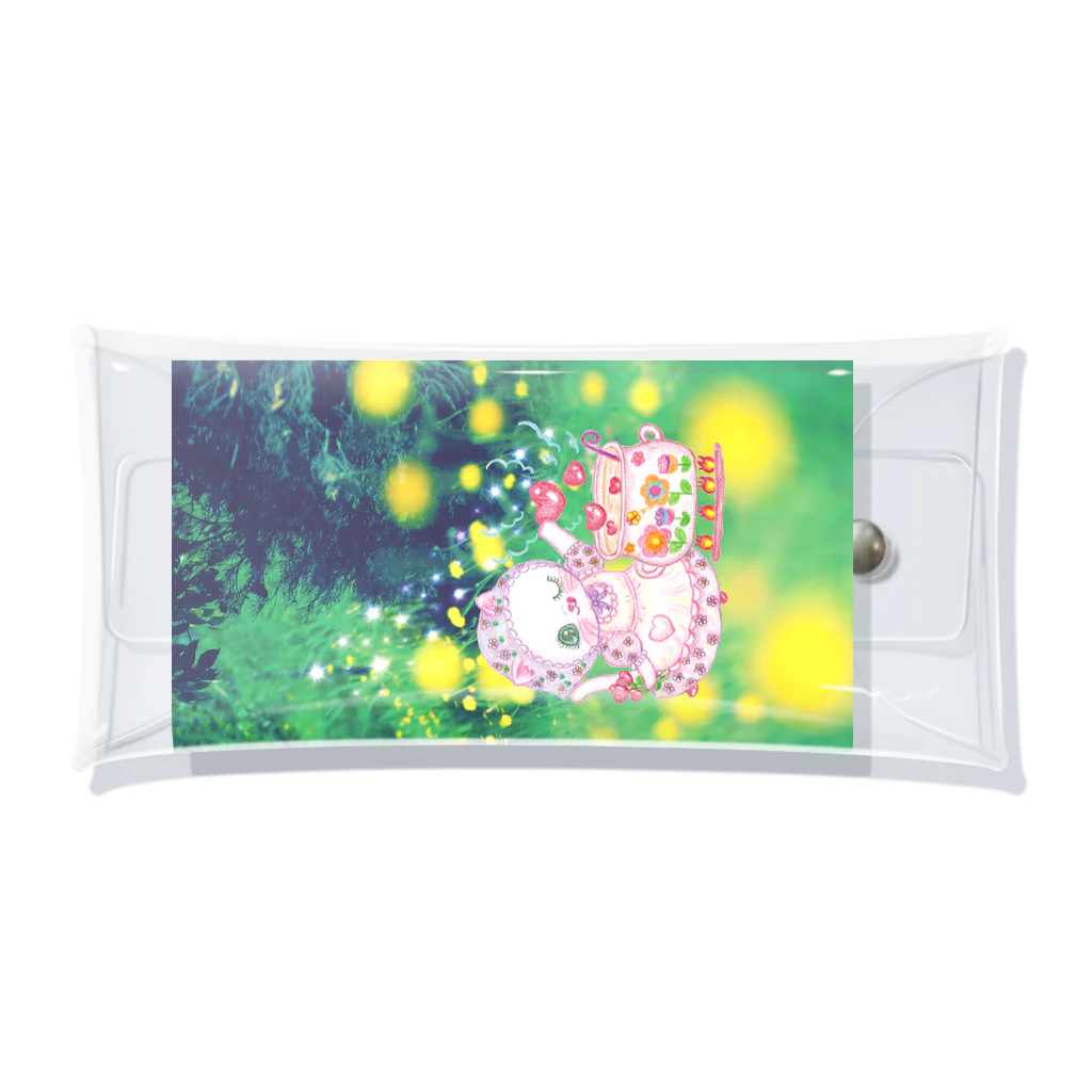 メルティカポエミュウのらずまりーにゃ Clear Multipurpose Case