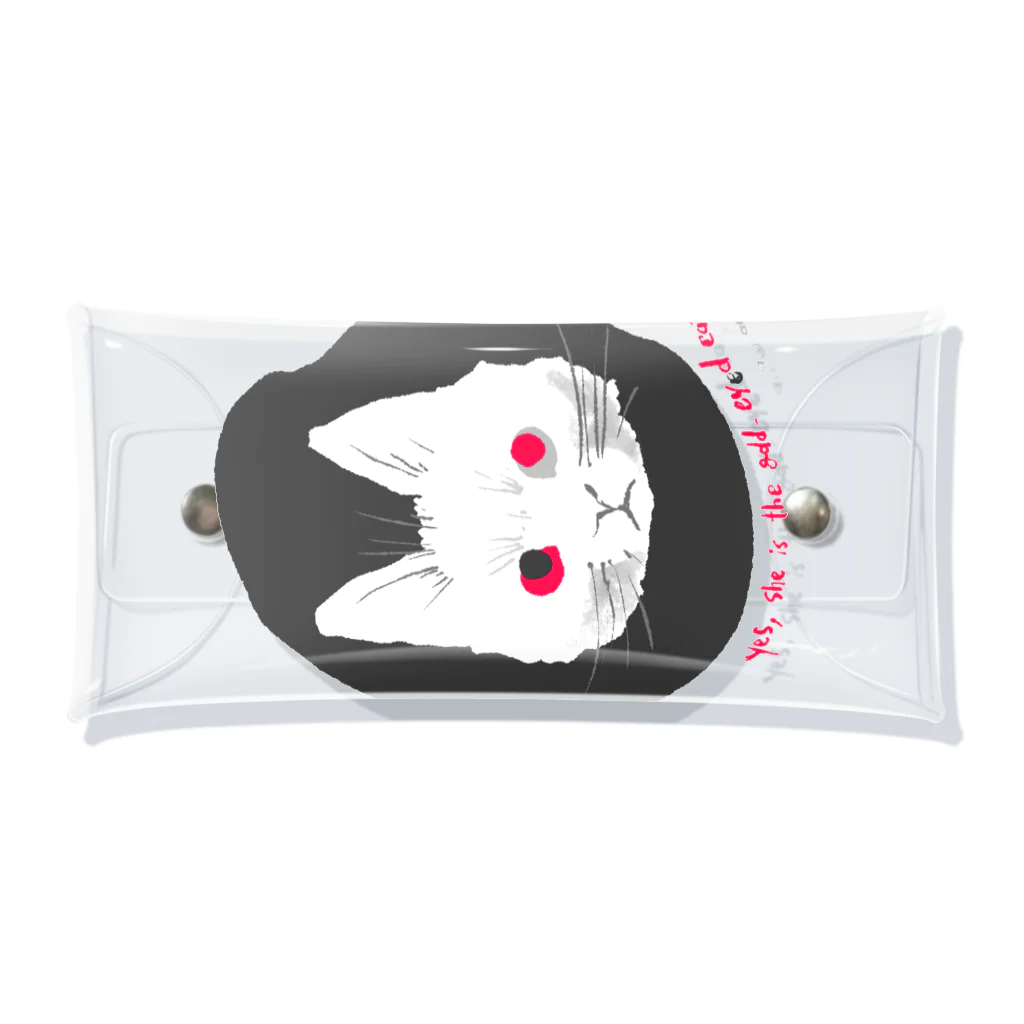 mya-mya=MIYA JUNKO's shop 02のodd-eyed cat Clear Multipurpose Case