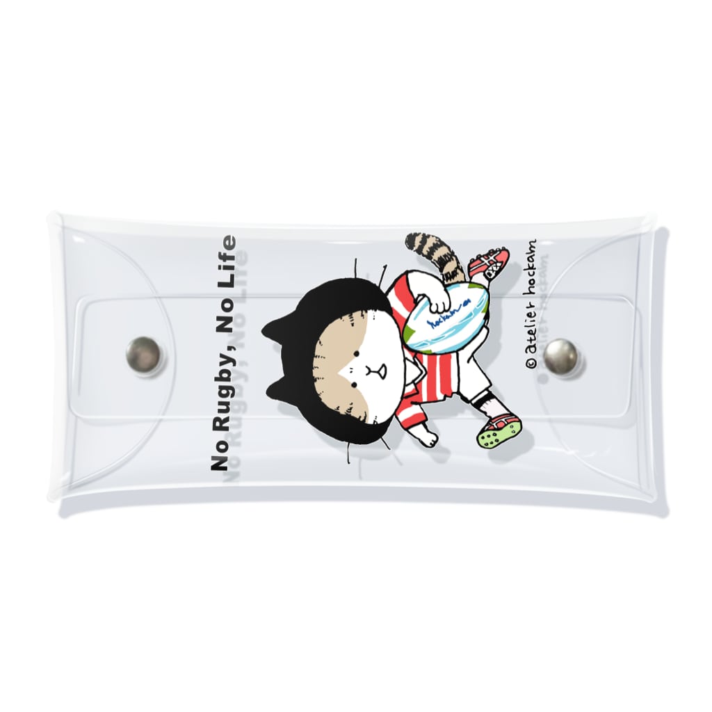 ほっかむねこ屋（アトリエほっかむ）のラグビーねこ Clear Multipurpose Case