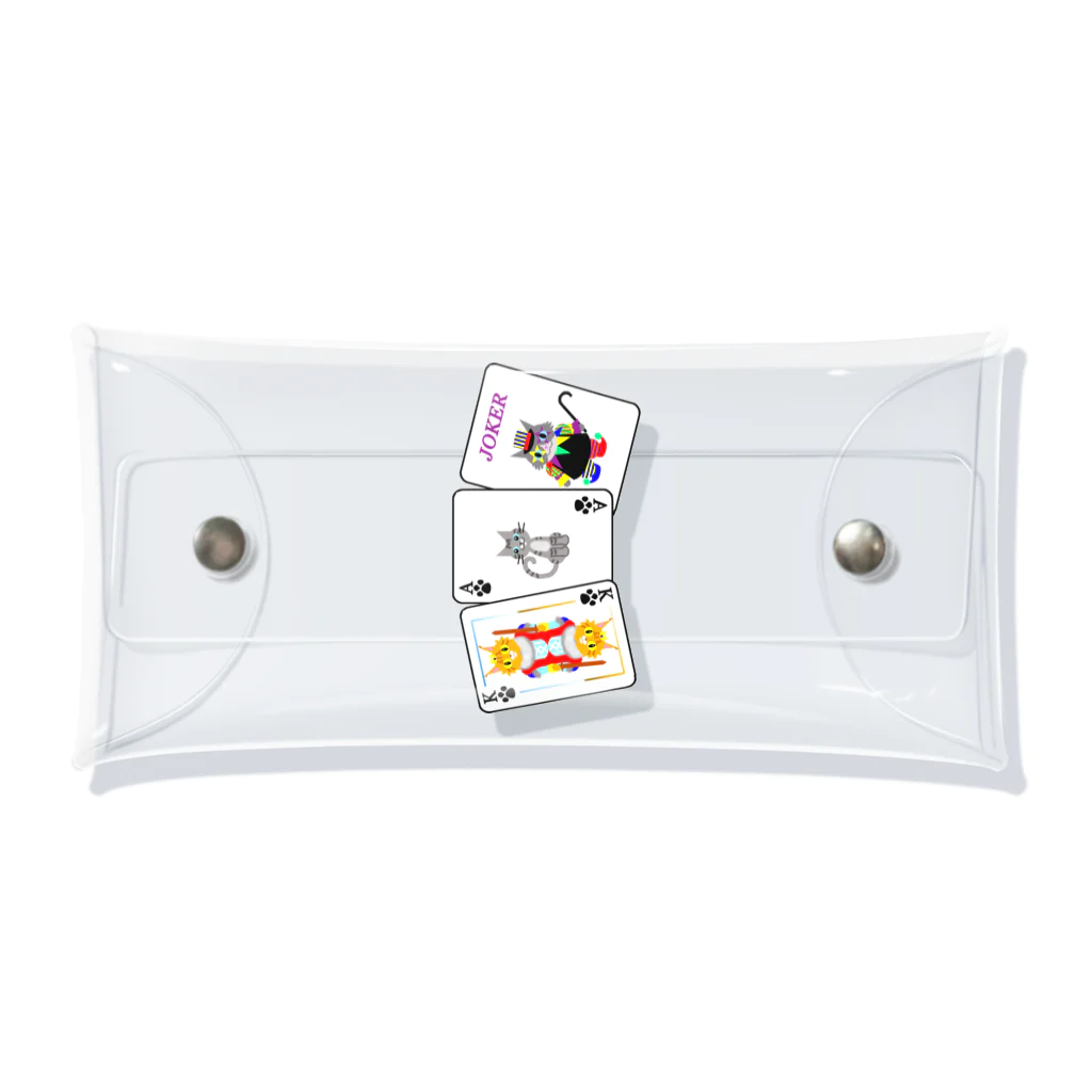 Yokokkoの店のCats × Cards Clear Multipurpose Case