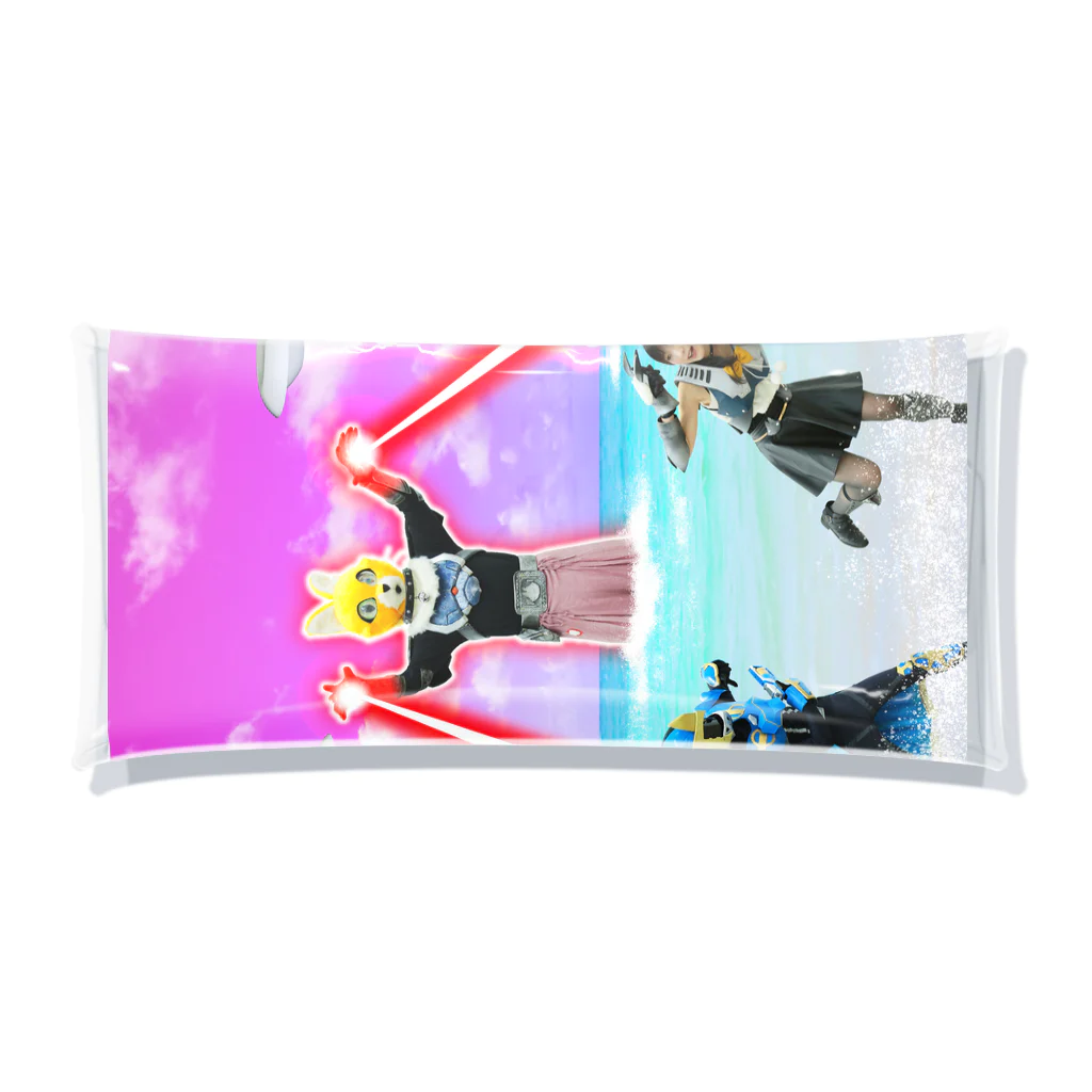 キャットＣのこうじょうけんがくのスペースキャットC「はかいこうせん」 Clear Multipurpose Case