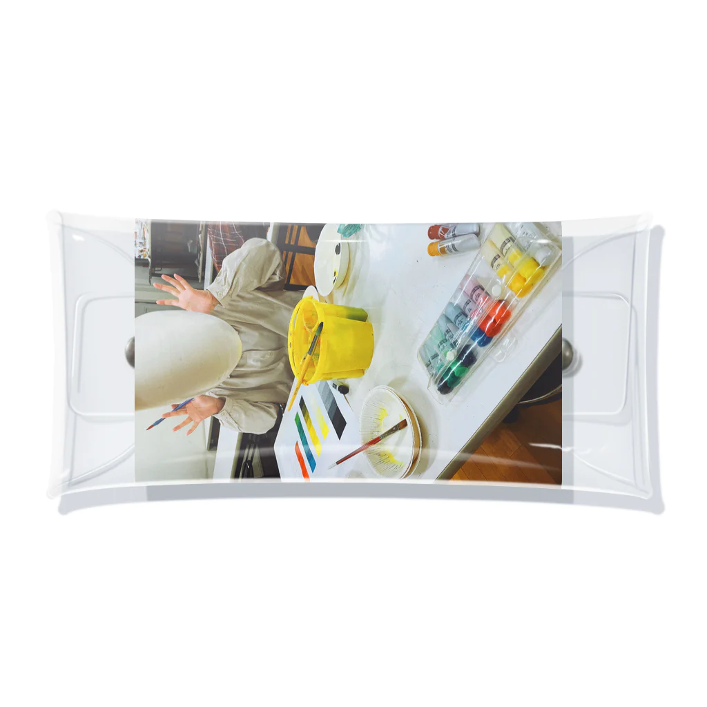 ppo_の絵具とクリアマルチケース Clear Multipurpose Case