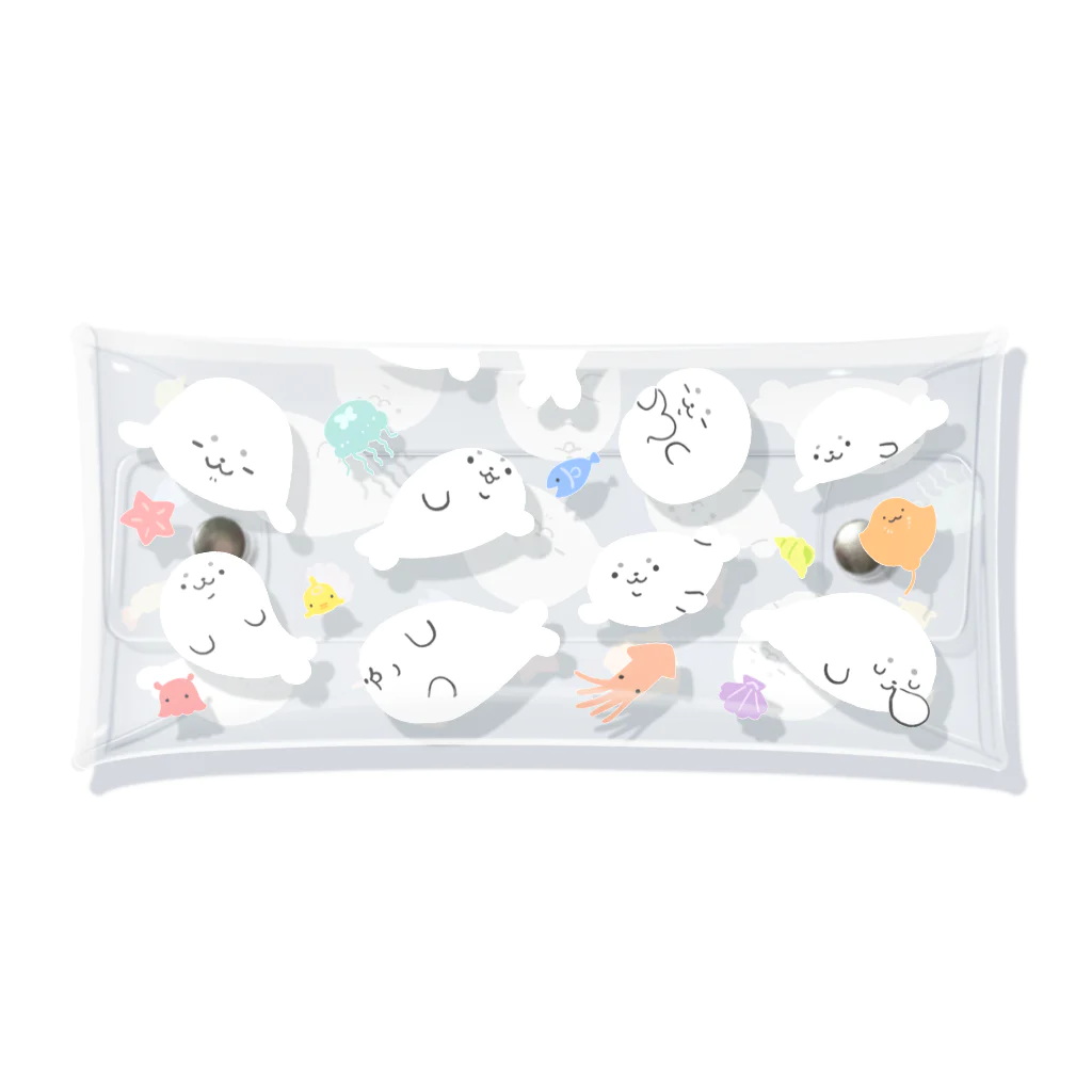 SUSHI SHOPのあざらしとうみのいきもの Clear Multipurpose Case