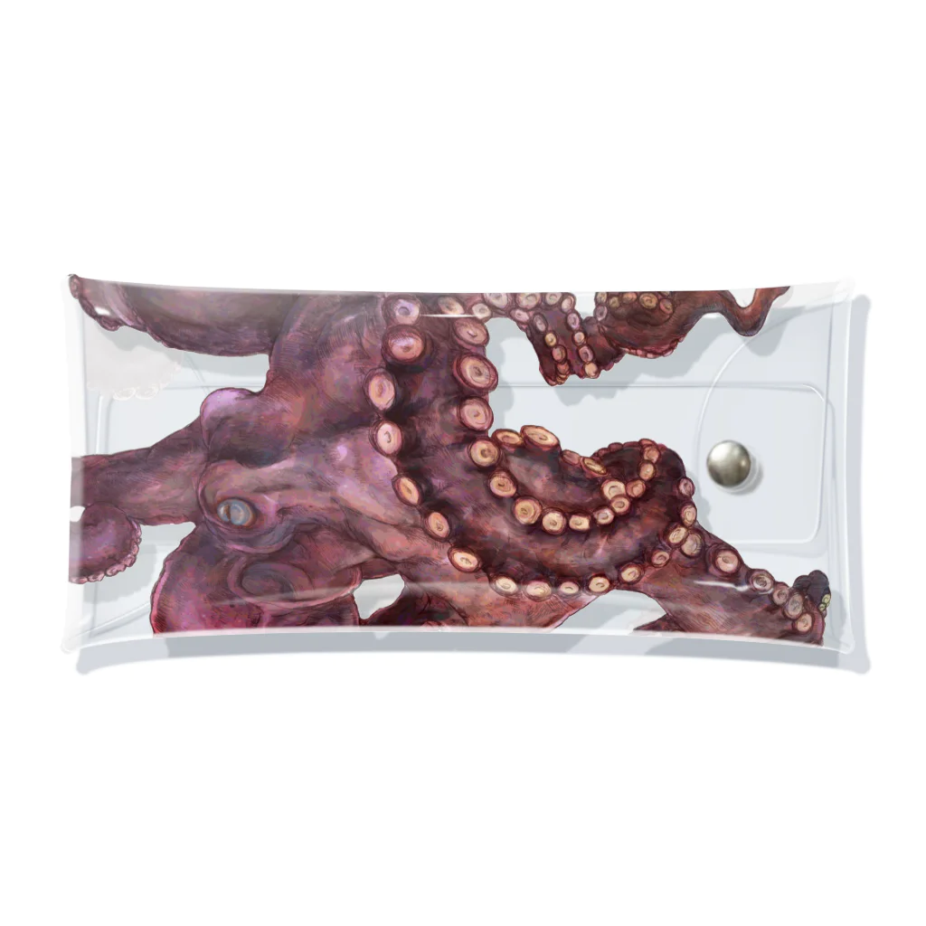 chiyokomeyaの octopus Clear Multipurpose Case