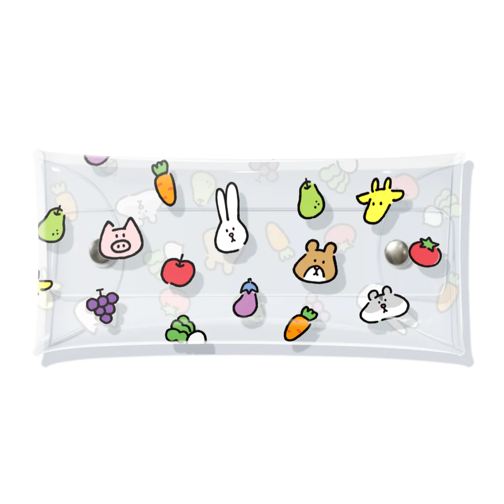 suzuharu_no_goodsのうささんズとお野菜 Clear Multipurpose Case