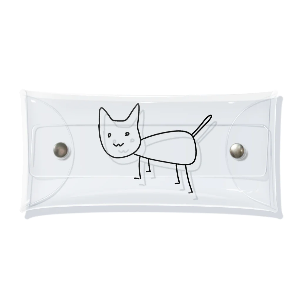 ナオ / CandyLip店のシュールな猫 Clear Multipurpose Case