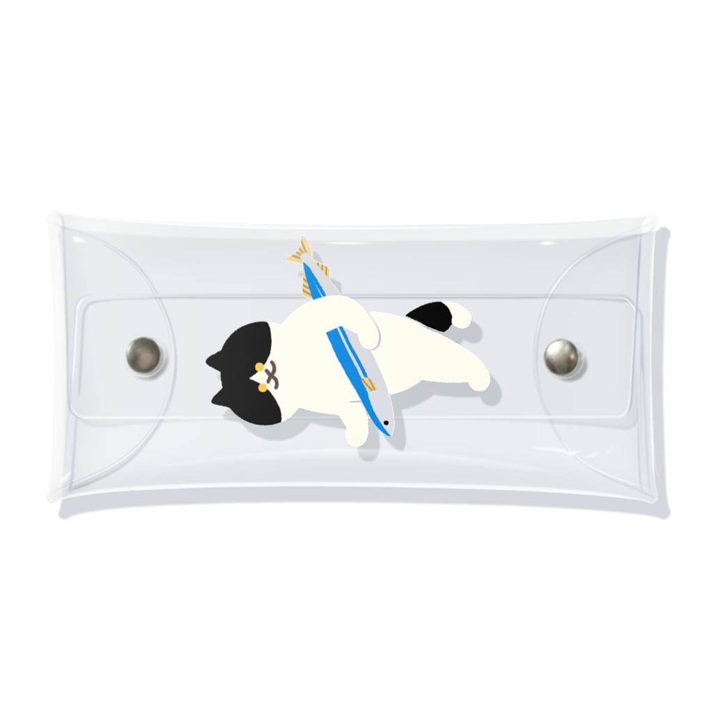 SUIMINグッズのお店の盗んだサンマと歩き出すねこ Clear Multipurpose Case