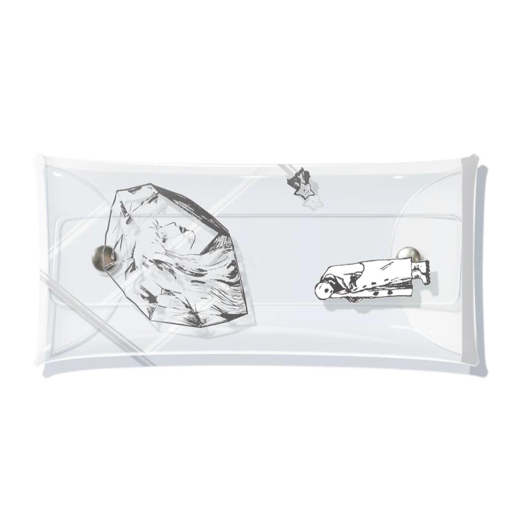 KENICHI NAGAI -SUZURI shop-の心ごと飛んでいったボタン Clear Multipurpose Case