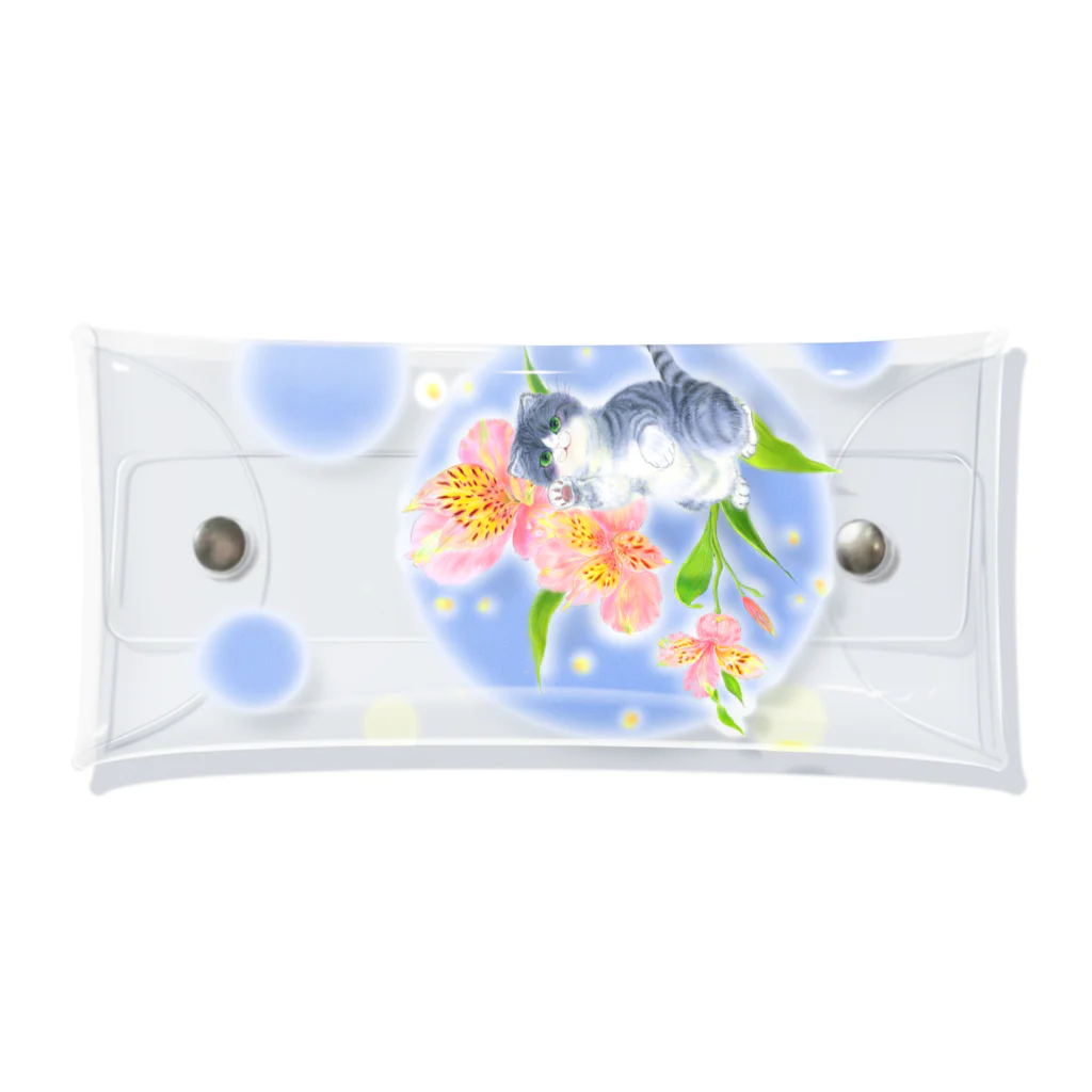 koko chamo*のflower&cat スコティッシュフォールド Clear Multipurpose Case