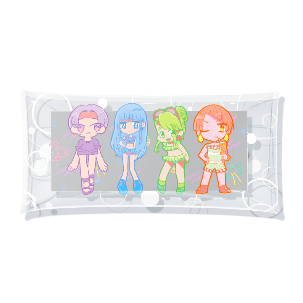 とののFruits soda pop night Clear Multipurpose Case