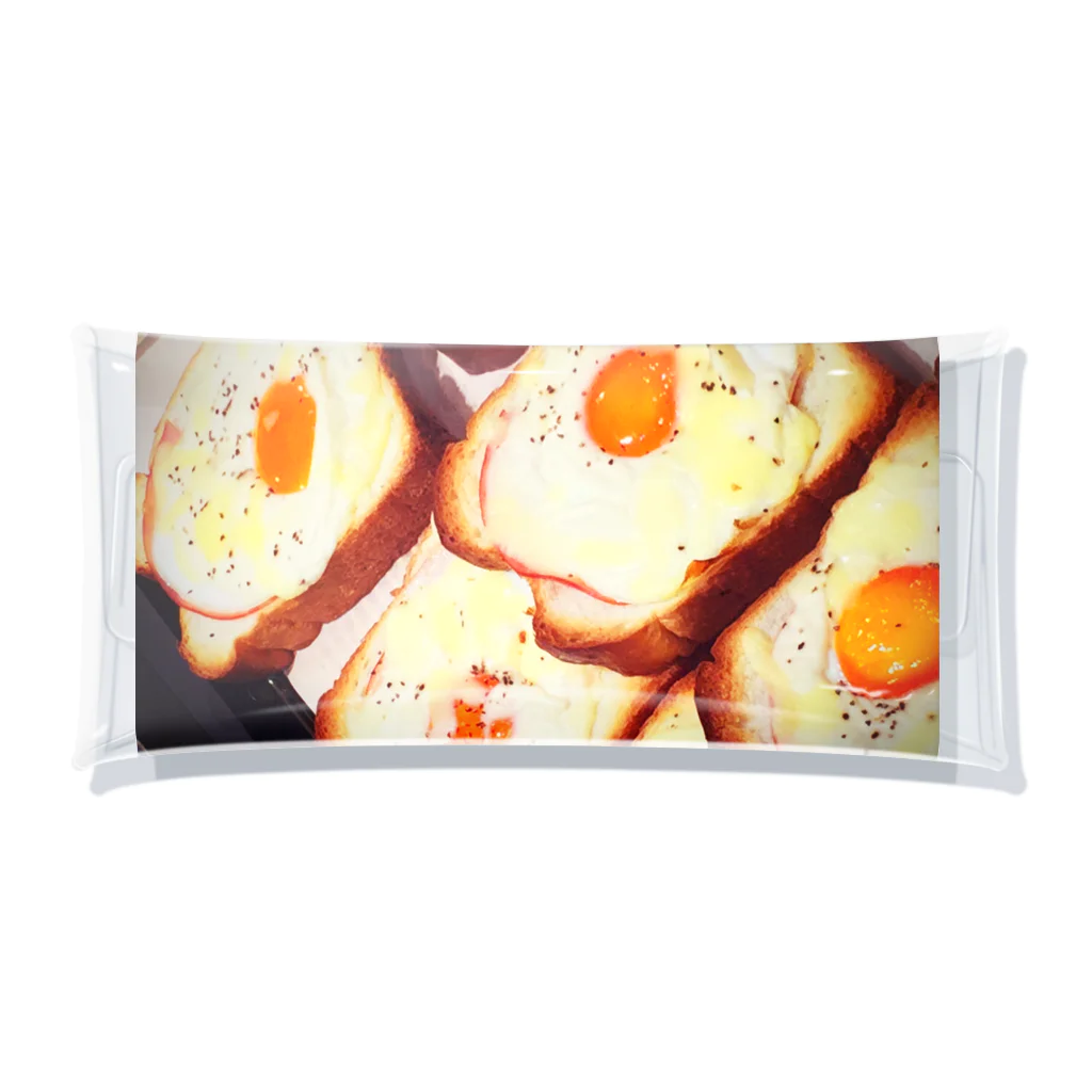 coronblanのハムエッグトースト Clear Multipurpose Case