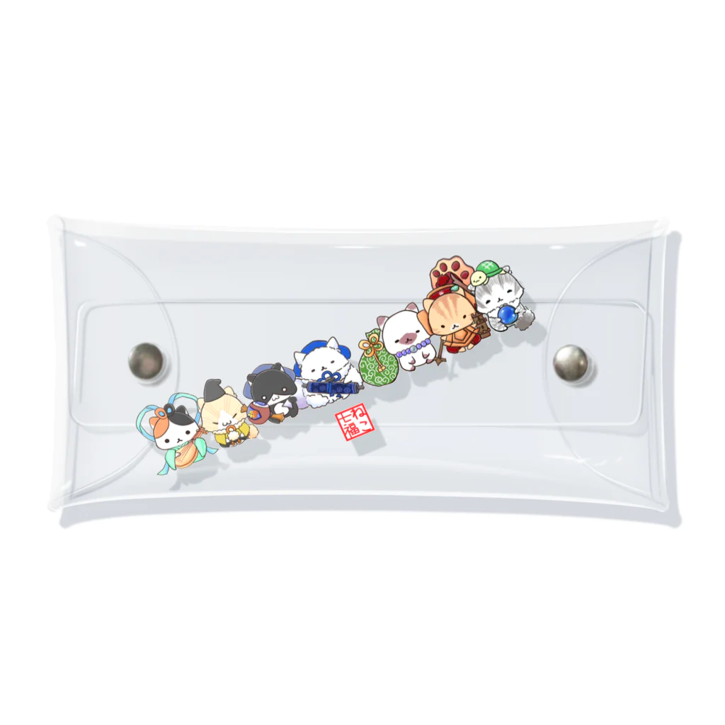 琥珀アンダーソン🍀ねこ七福にゃ～のねこ七福にゃ～（ねこ七福神） Clear Multipurpose Case