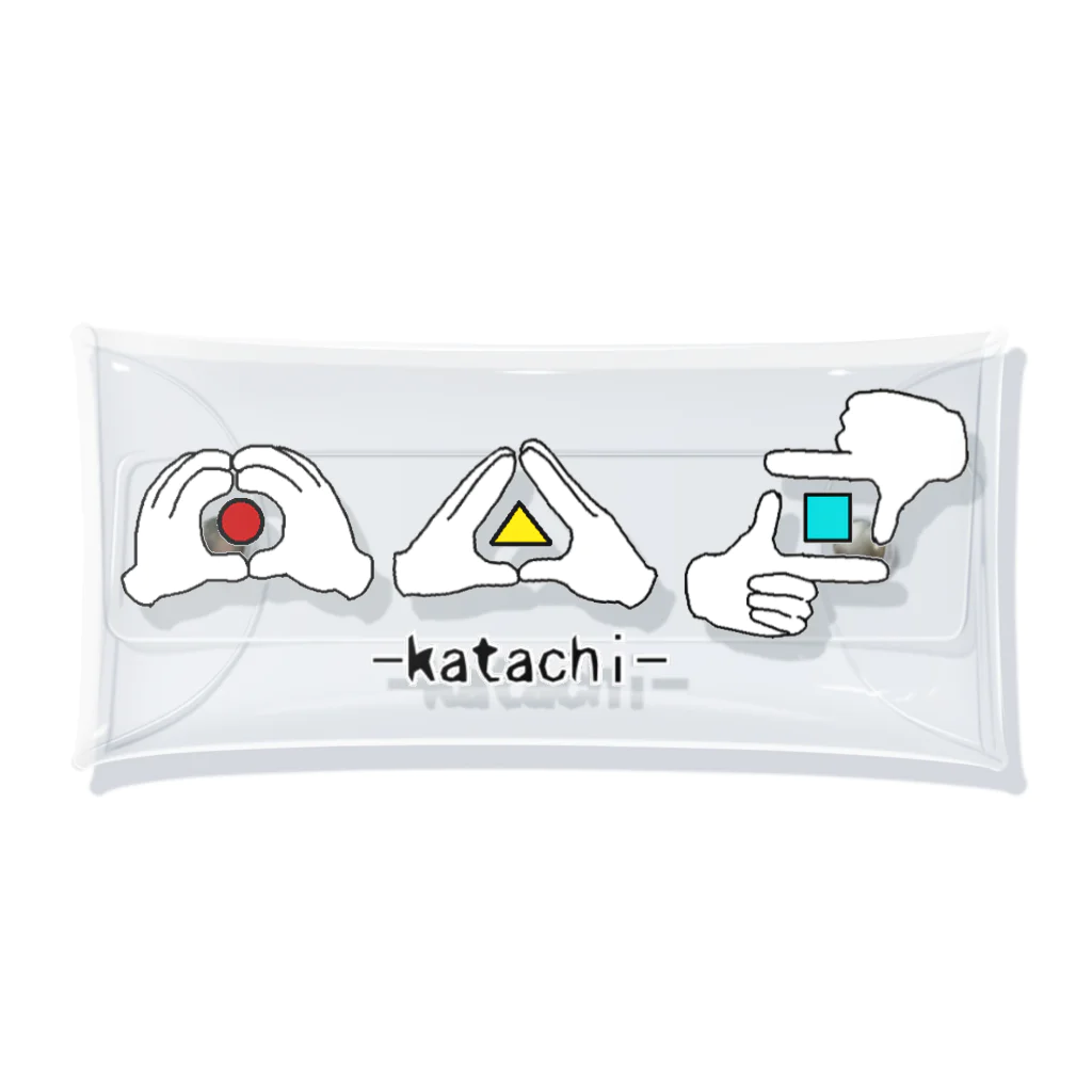 momo: )＊の○△□-katachi-🤲 Clear Multipurpose Case
