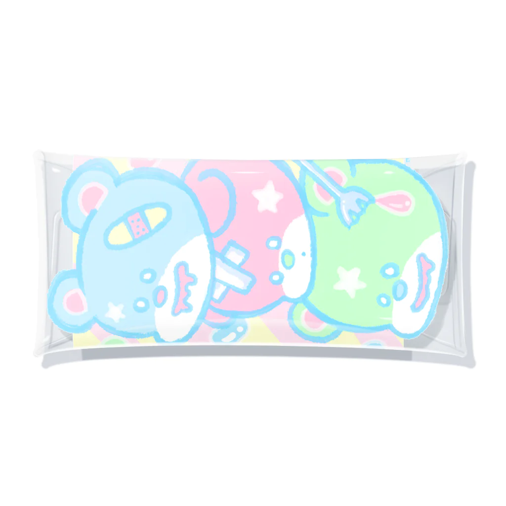 アジサイの織のSweet Bear Bear Bear Clear Multipurpose Case