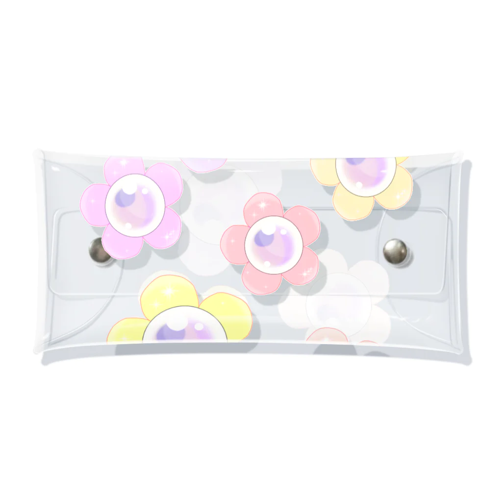 raraのゆるかわTシャツ屋さんのお花パール Clear Multipurpose Case