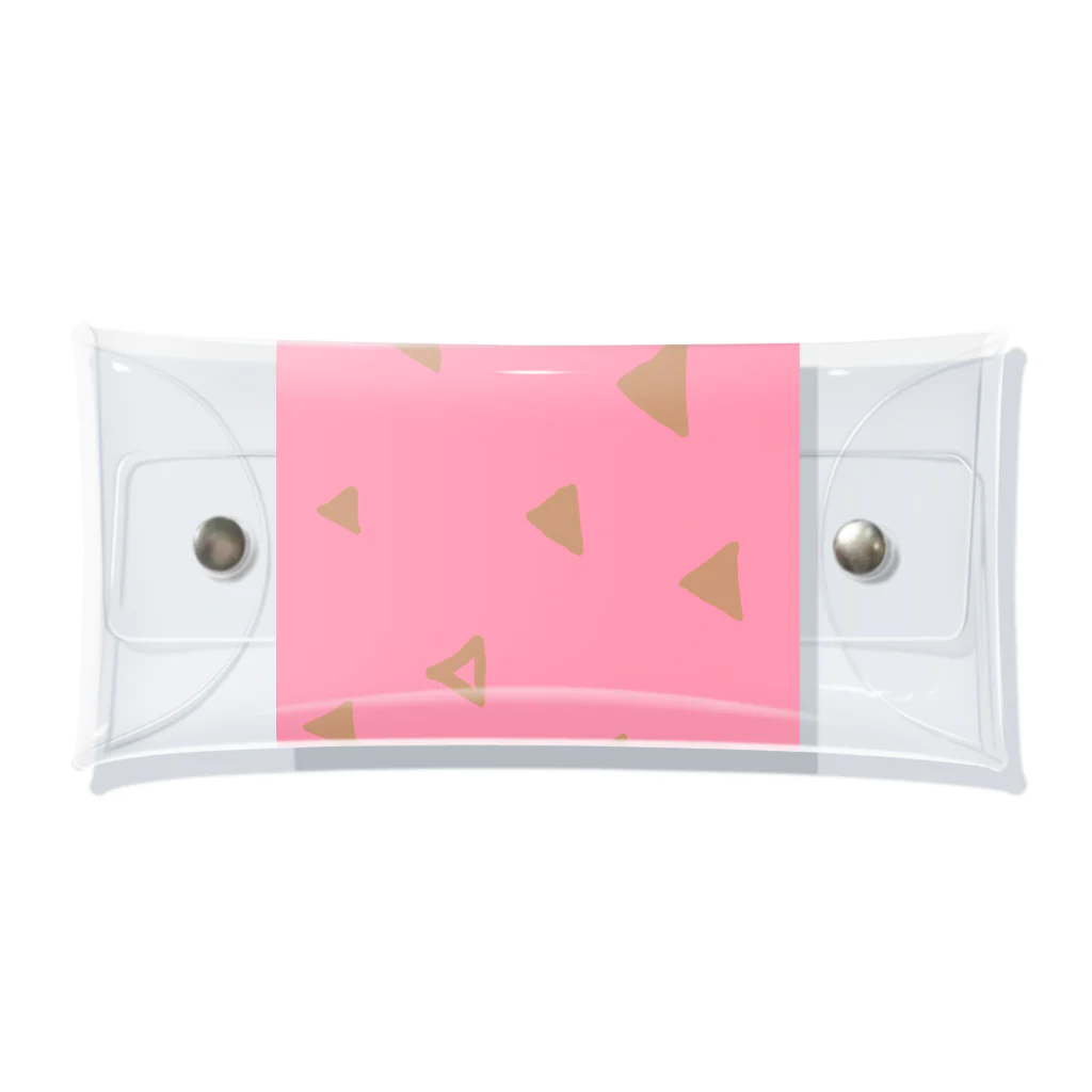 Saki YのPink Triangle Clear Multipurpose Case