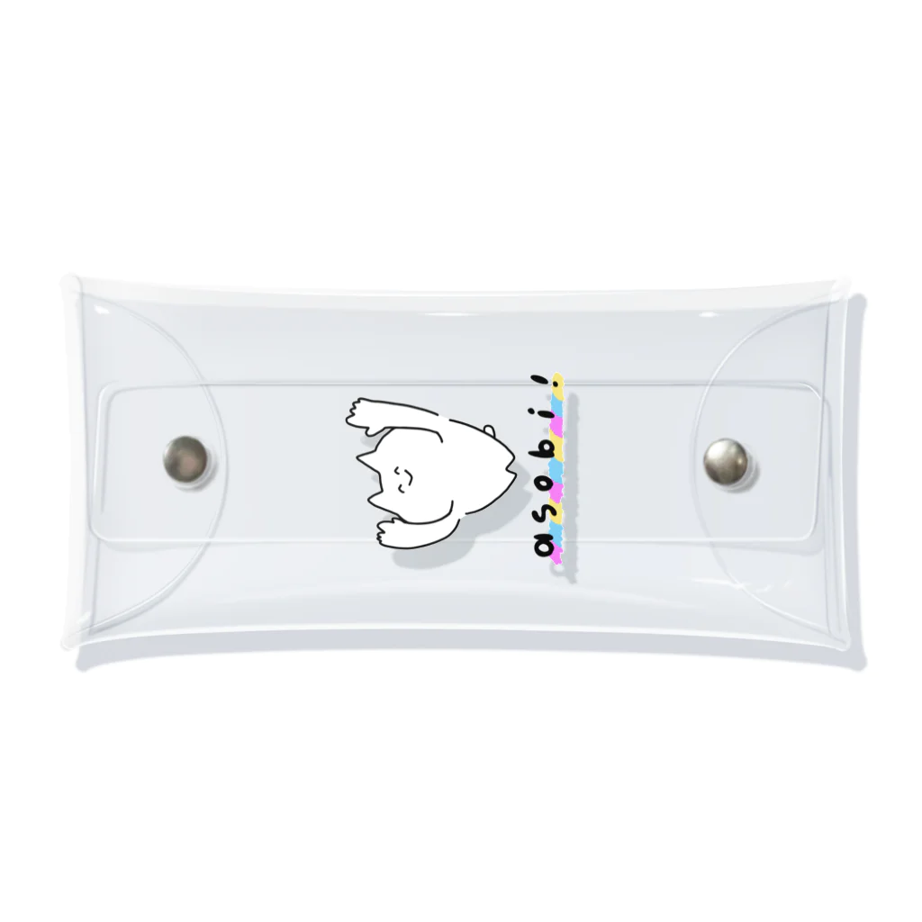 asobi!のasobiたいねこ(全身) Clear Multipurpose Case