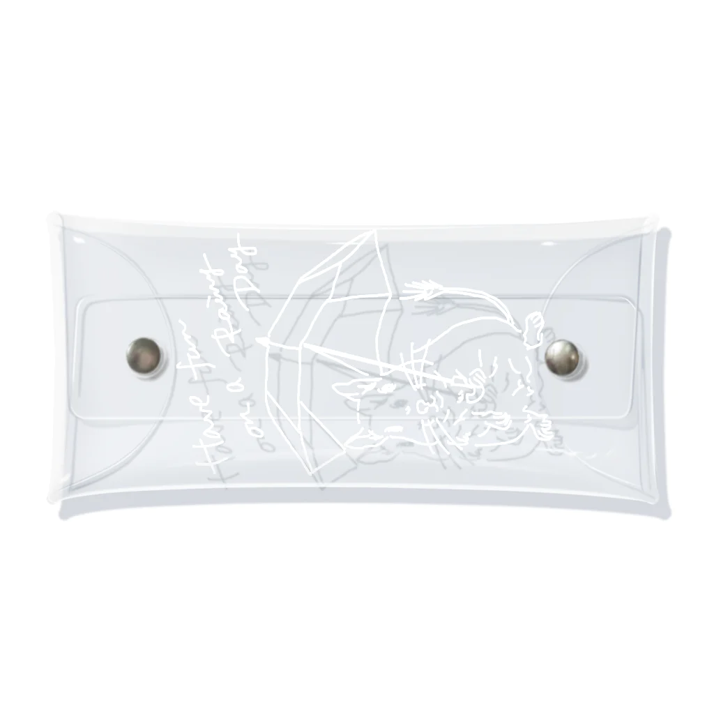 kanako-mikanのHave fun on a Rainy day(white) Clear Multipurpose Case