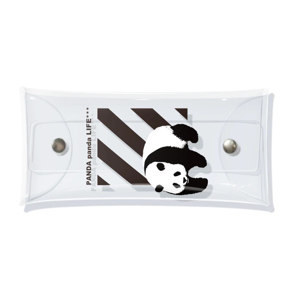 PANDA panda LIFE***の飛び出すパンダ　ストライプ Clear Multipurpose Case