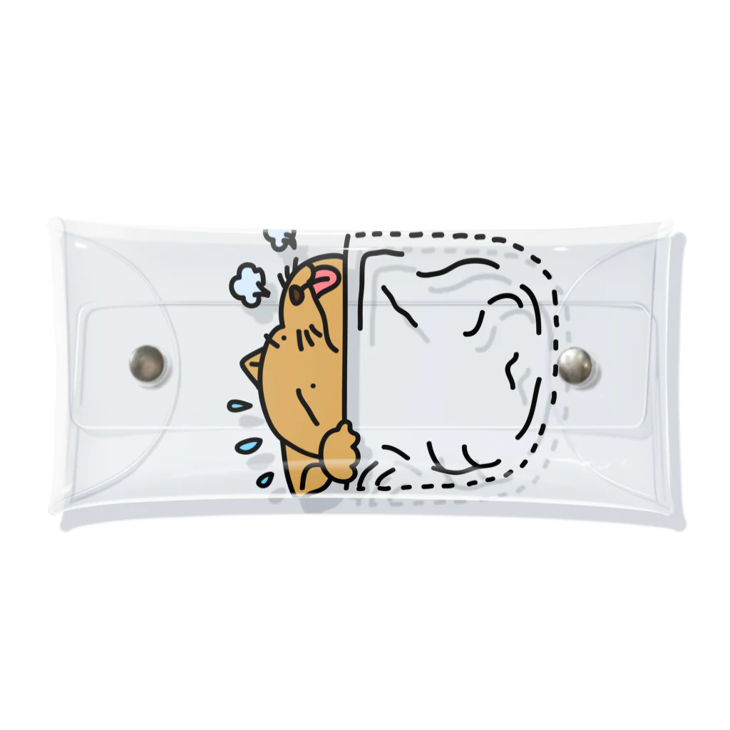 Megumiyaの胸ポケットに犬 Clear Multipurpose Case