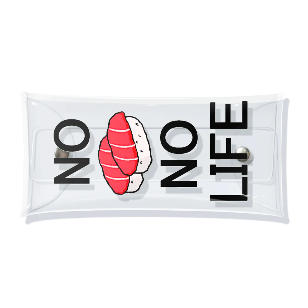 ひよこねこ ショップ 1号店のNo Sushi No Life クリアマルチケース