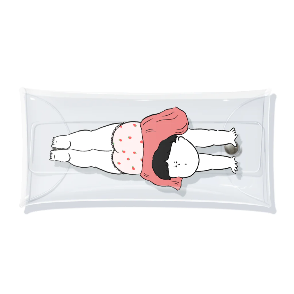 イノウエノイ のイチゴのパンツ Clear Multipurpose Case