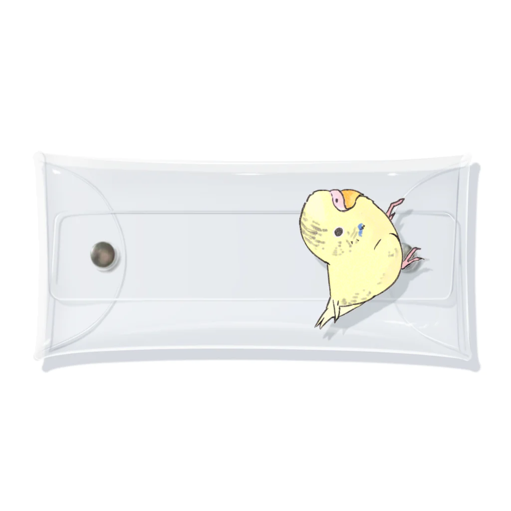 まめるりはことりの可愛いセキセイインコ　おすましちゃん【まめるりはことり】 Clear Multipurpose Case