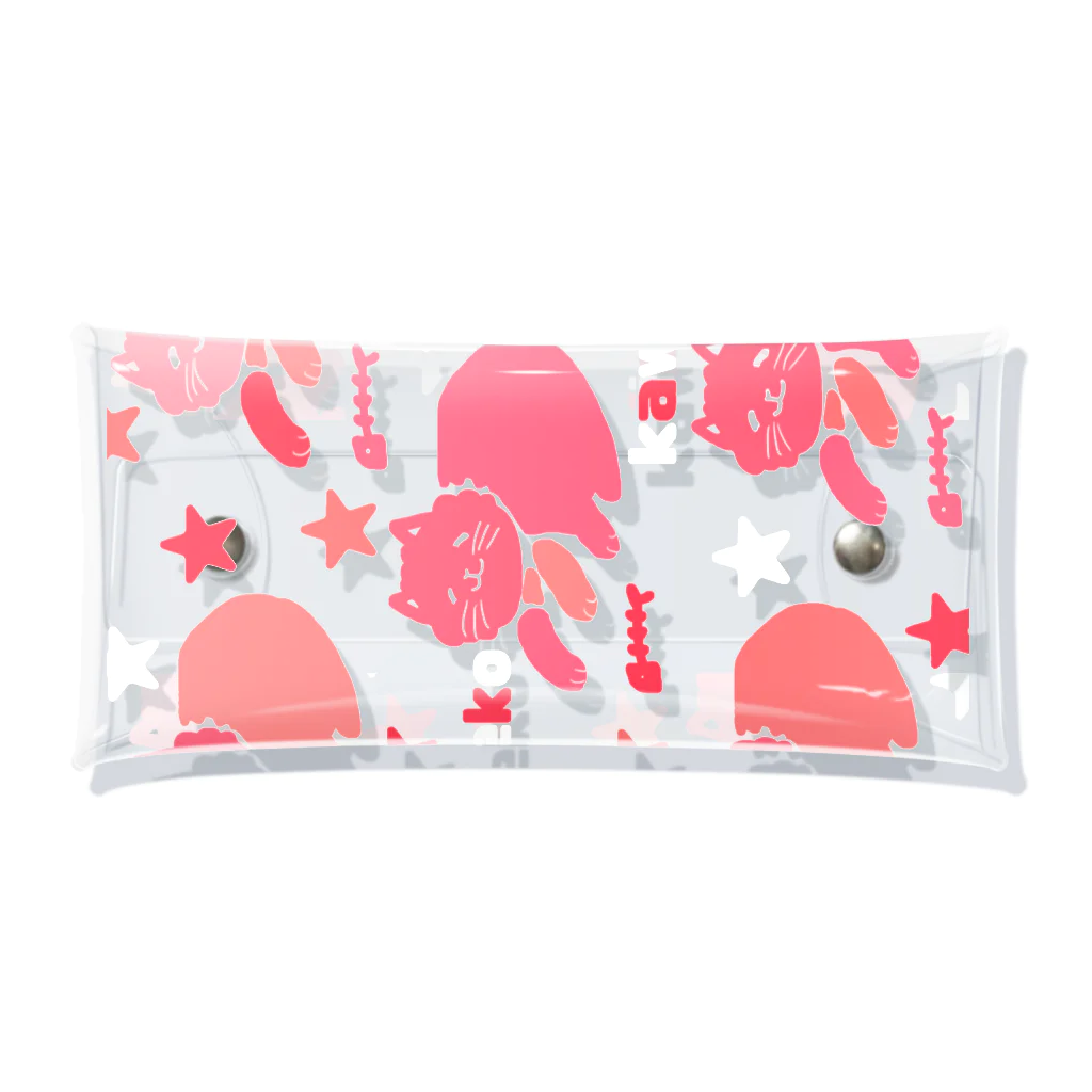 WataMayuroom☆のneko kawaii サクラピンク Clear Multipurpose Case