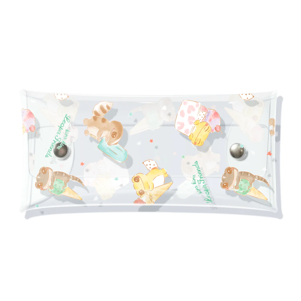 きらきらレオパふれんずのHappy ice cream きらきらレオパふれんず kirakira leopa Clear Multipurpose Case