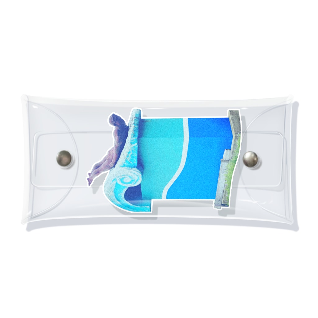 つろおがNOWの湯野浜「波乗り発祥の浜」像 Clear Multipurpose Case