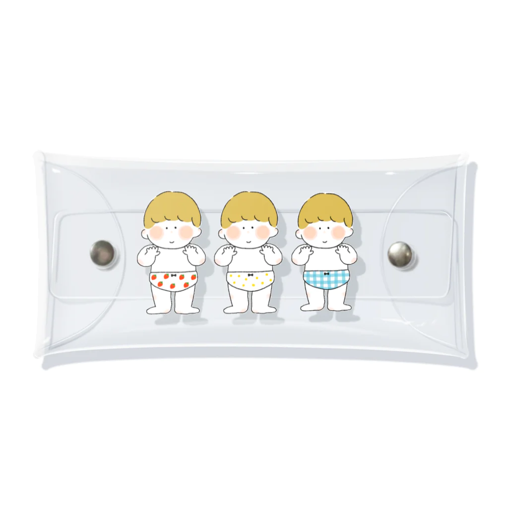 くまのお店🧸のおぱんつきょうだい Clear Multipurpose Case