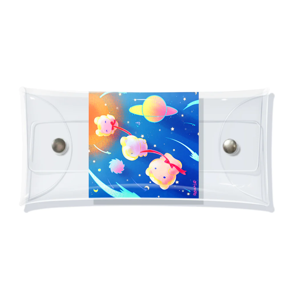 たんぽぽ帝国(おみやげ屋さん)の宇宙遊泳ぷにぷに Clear Multipurpose Case