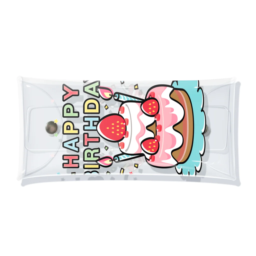 イラスト MONYAAT のCT61HAPPY BRITHDAY  Clear Multipurpose Case