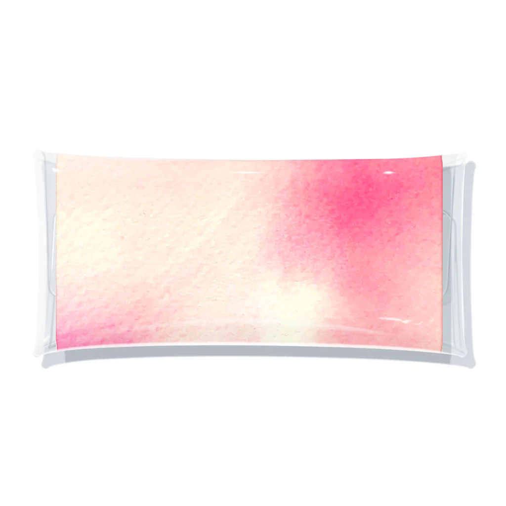 水彩 Ao_watercolorのPeach pink　水彩 Clear Multipurpose Case