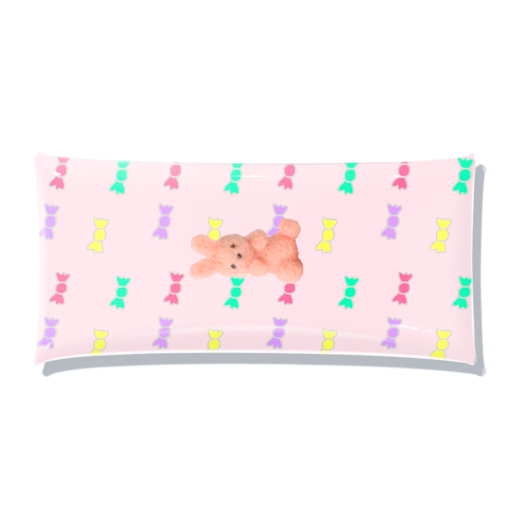 monpy shopの羊毛うさぎCANDY Clear Multipurpose Case