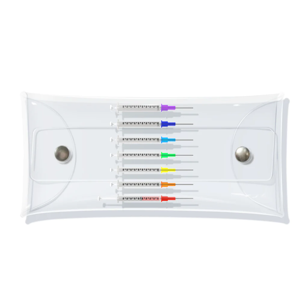 さめざめさめのカラフルな注射 クリアマルチケース