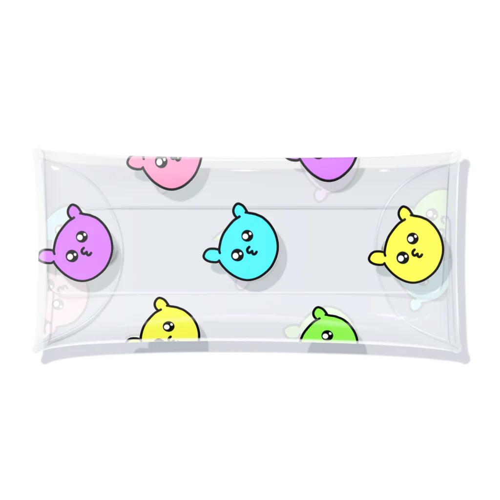 @ぽんずぽんずのコロコロどうぶつ Clear Multipurpose Case