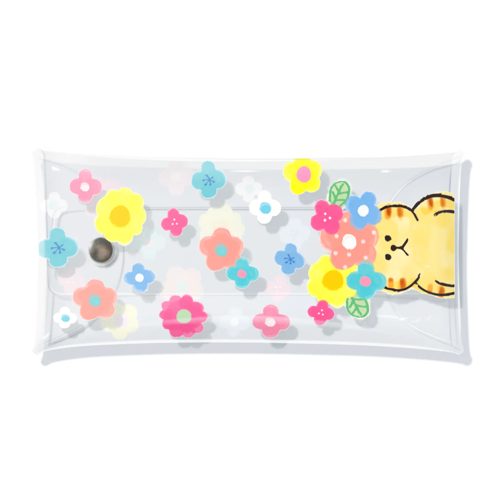 ごろごろにゃんすけのあたまお花畑ちゃん Clear Multipurpose Case