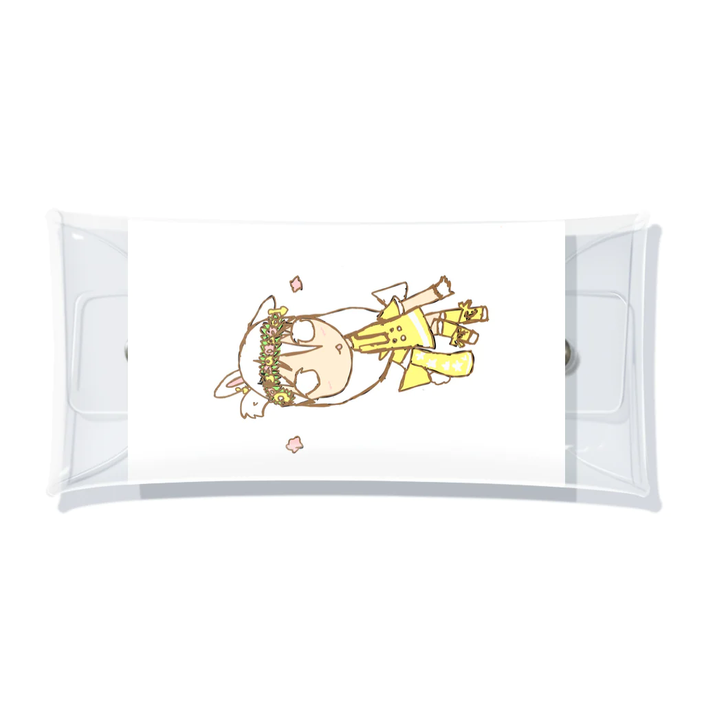 こわかわギャラリーの花うさぎ Clear Multipurpose Case