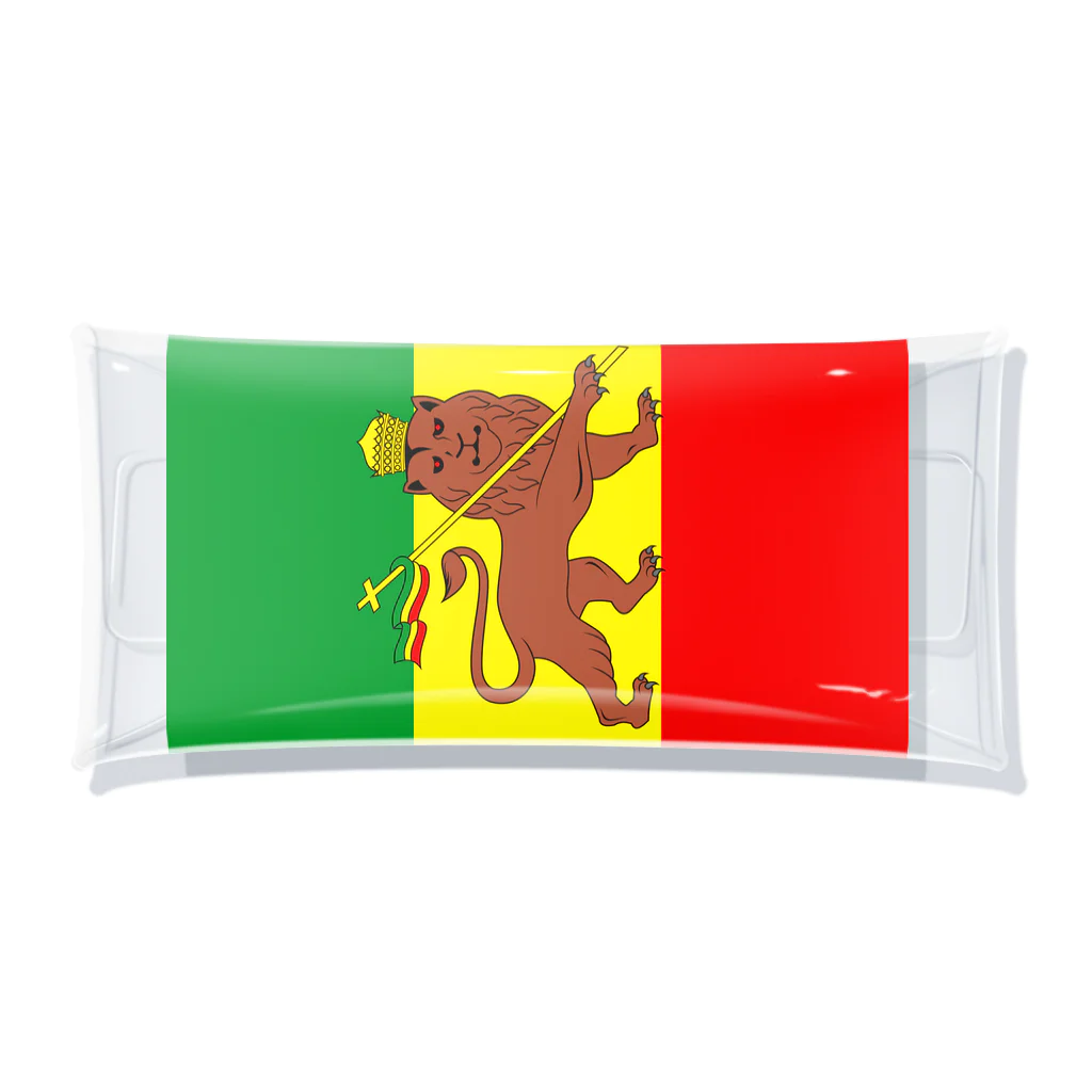 DRIPPEDのRASTAFARI LION FLAG-エチオピア帝国の国旗- Tシャツ Clear Multipurpose Case