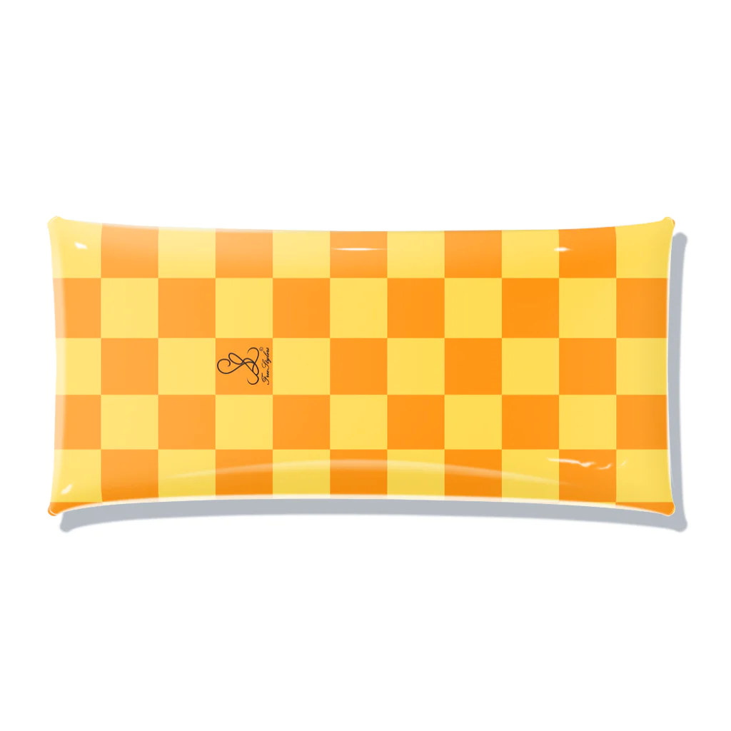 FreeStylersの【FreeStylers】check orange yellow Clear Multipurpose Case