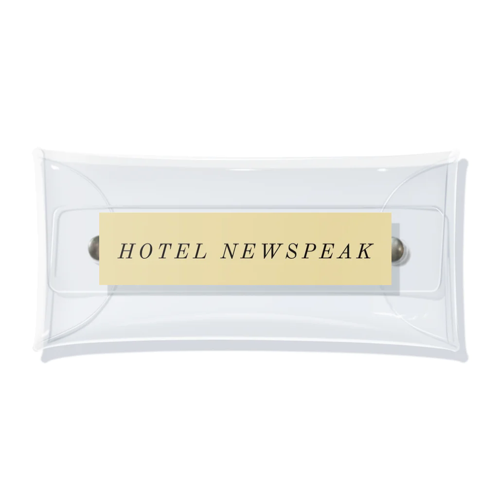 HOTEL NEWSPEAK購買部のHOTEL NEWSPEAKロゴ入りグッズ クリアマルチケース