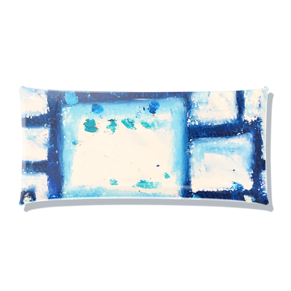 hal+ Harumi Niwanoの青のガラス クリアマルチケース