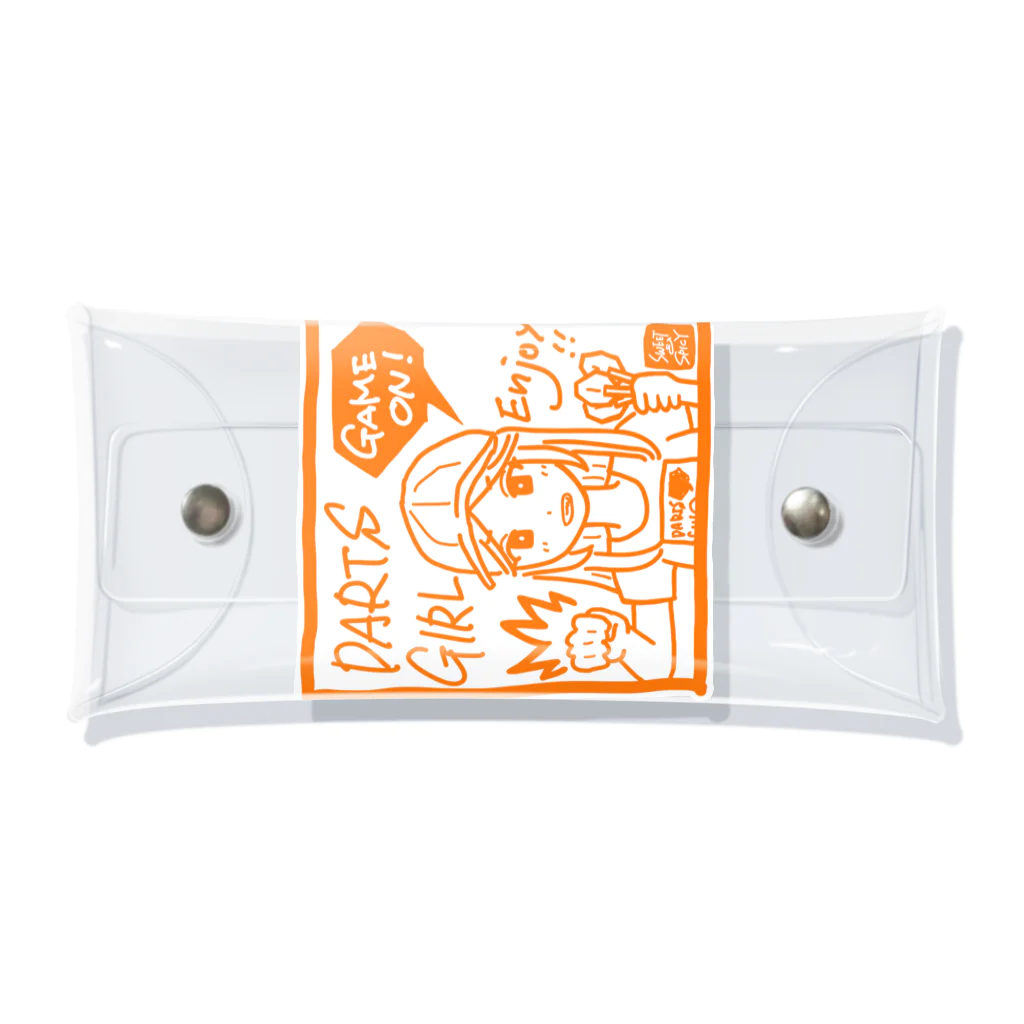 SWEET＆SPICY 【 すいすぱ 】ダーツのGAME ON!　【SPICY ORANGE】 Clear Multipurpose Case