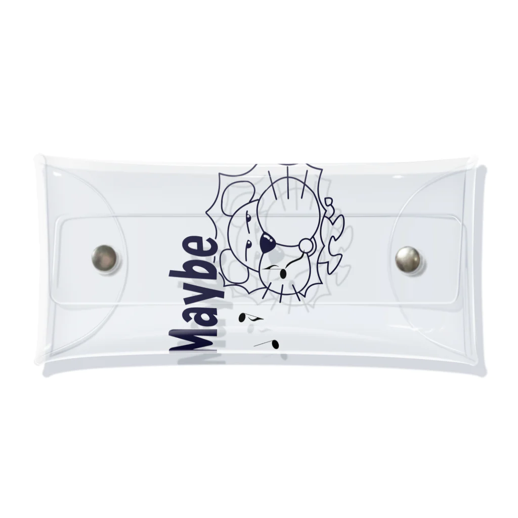 ワン太フルのTシャツ屋さんのライオン君 Maybe 黒 Clear Multipurpose Case