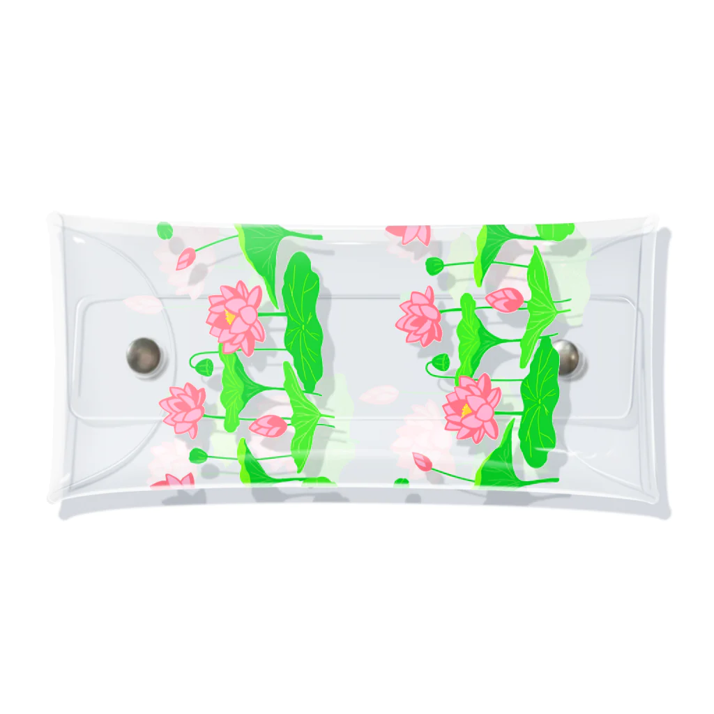 yumyamのここが蓮池になるイラスト(大きい柄) Clear Multipurpose Case