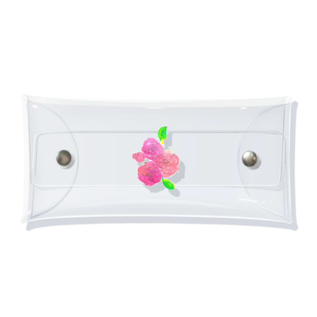 gama da gamaの薔薇の花 Clear Multipurpose Case