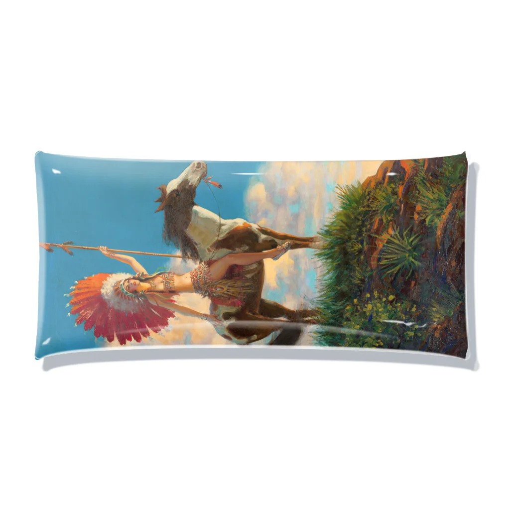 世界の絵画アートグッズのエドワード・メイソン・エグルストン《赤い羽根》 Clear Multipurpose Case
