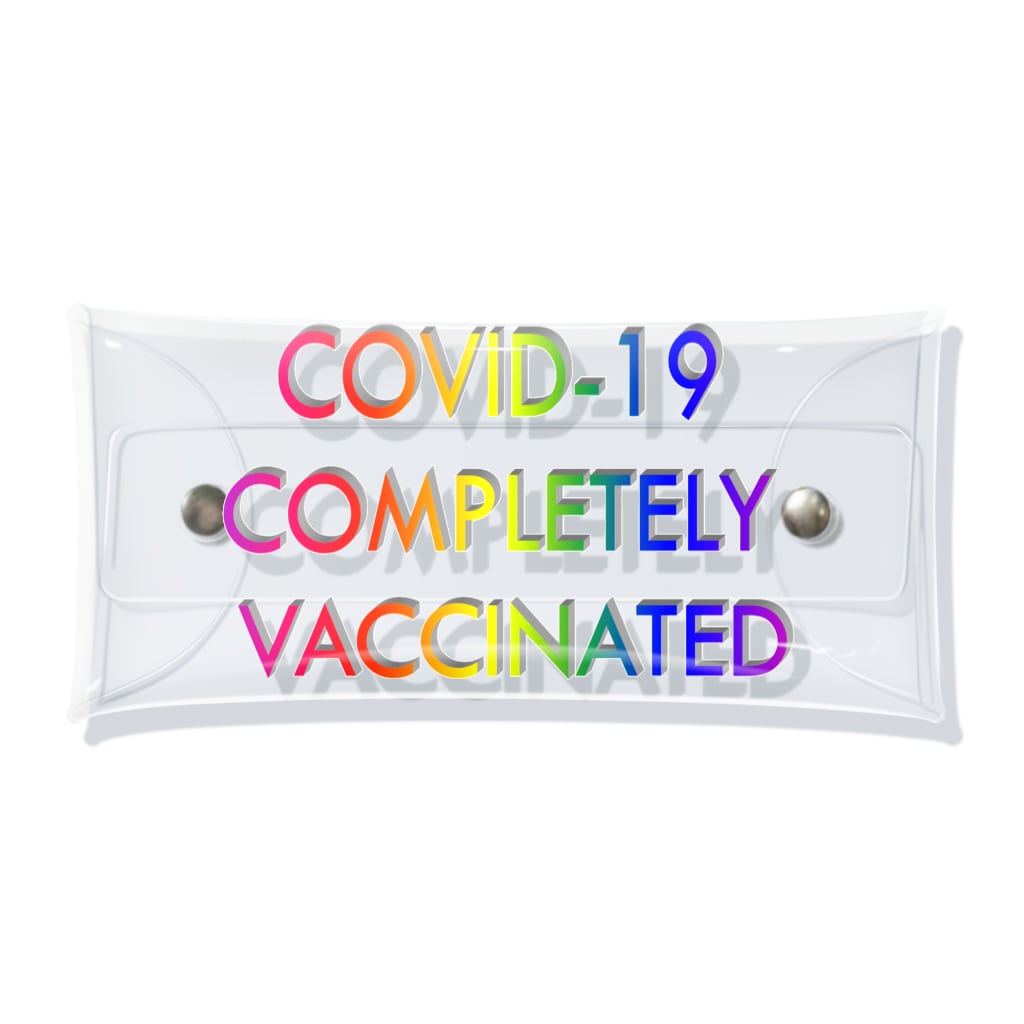 でおきしりぼ子のCOVID-19_ワクチン完全接種済(縦) Clear Multipurpose Case